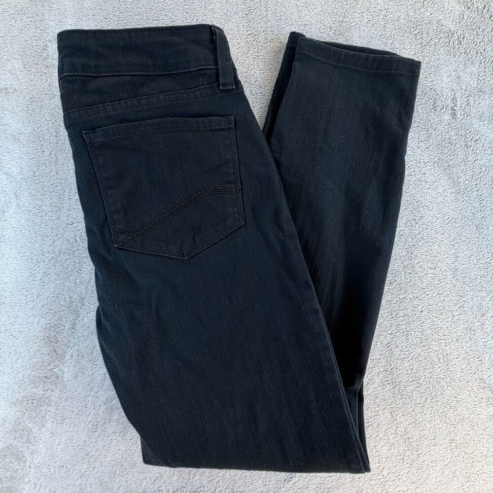 NYDJ Clarissa Ankle Jeans Women Size 4 Black Lift Tuck Technology